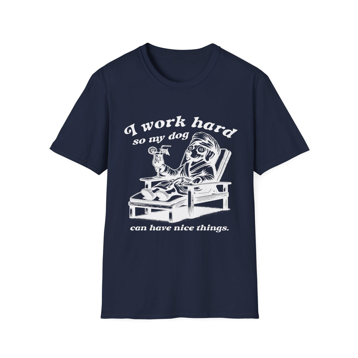 I Work Hard wht t-shirt