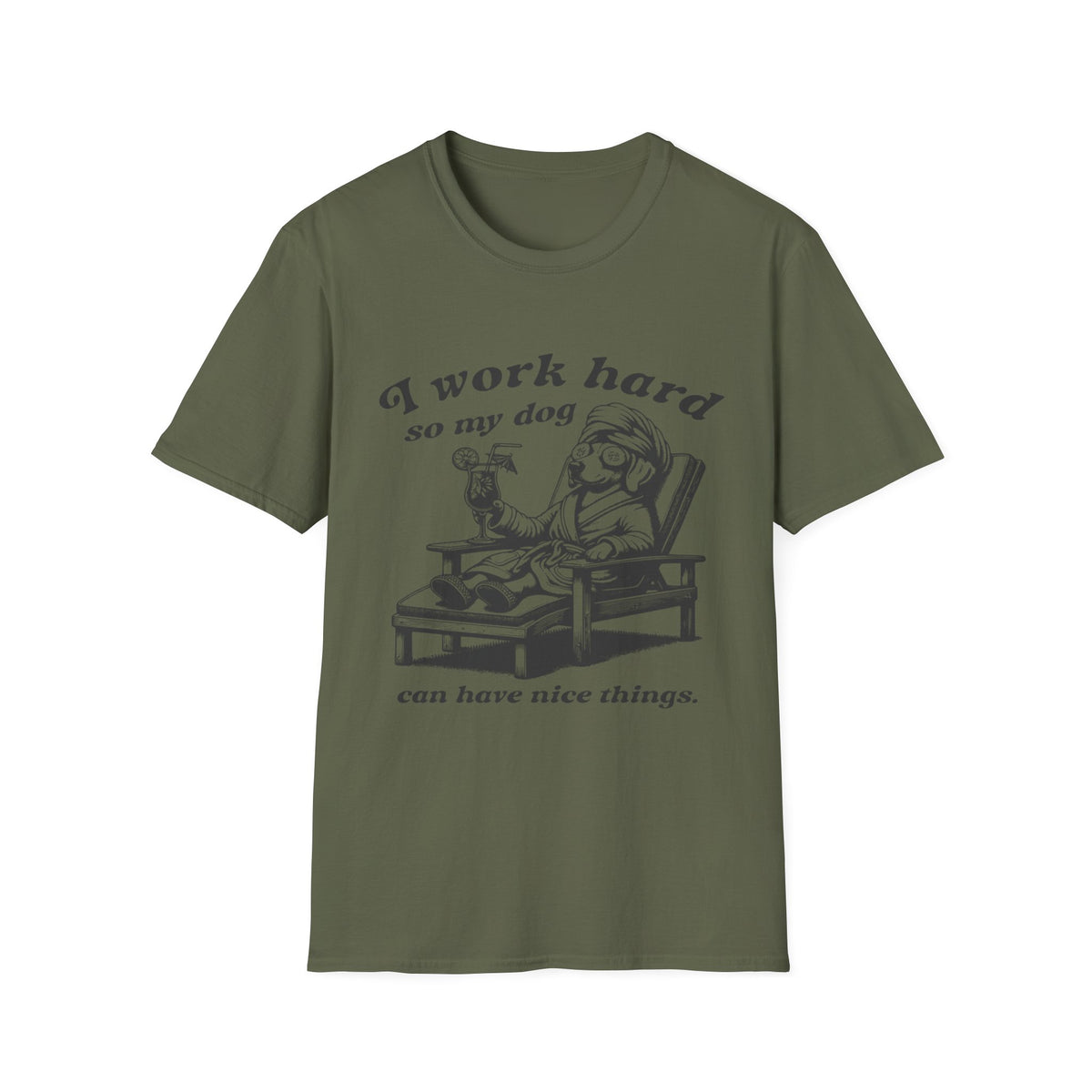 I Work Hard blk t-shirt