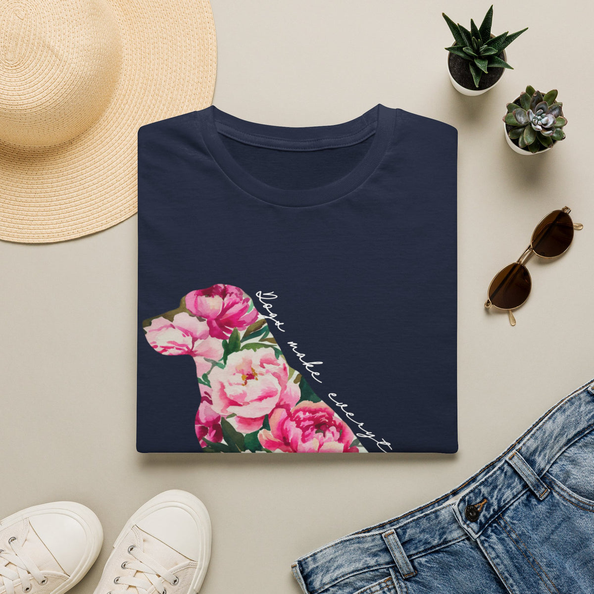 Dogs Make Everything Better wht t-shirt