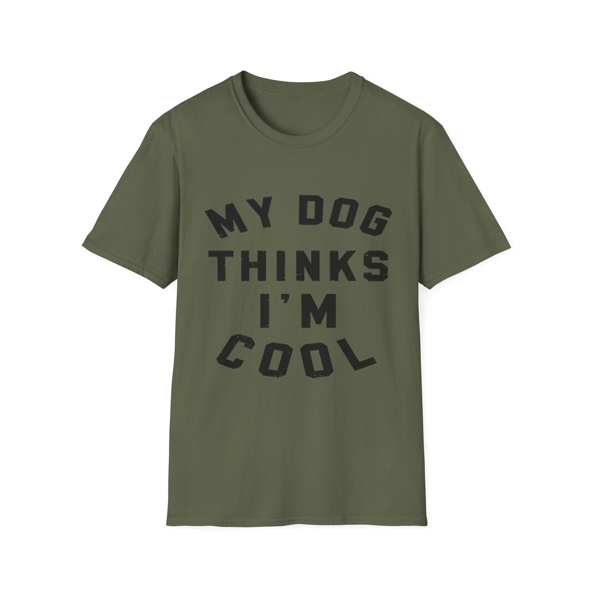 My Dog Thinks Im Cool blk t-shirt