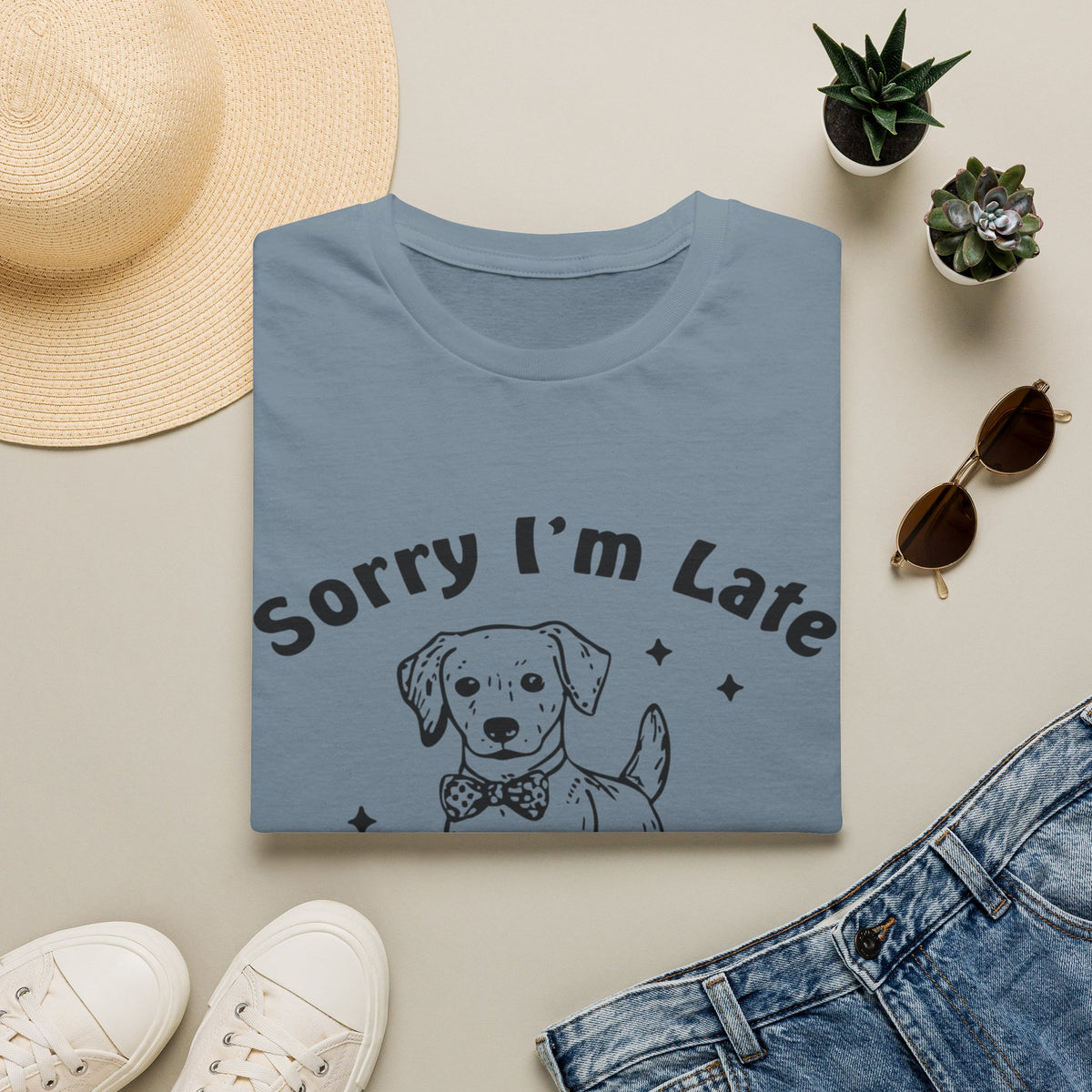 Sorry Im Late blk t-shirt