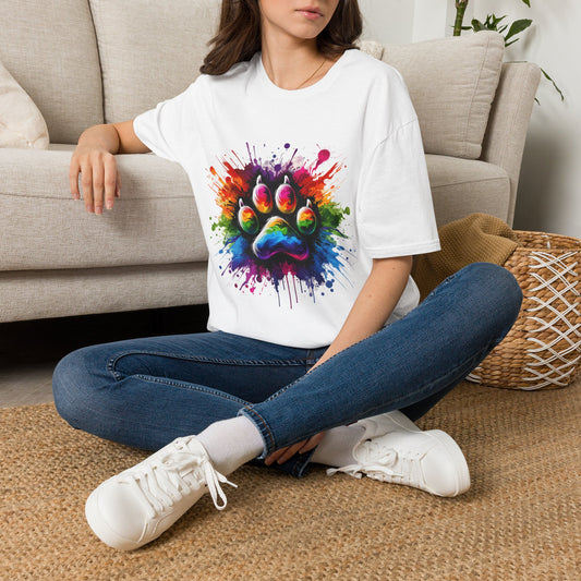 Paint Splater Paw Print t-shirt