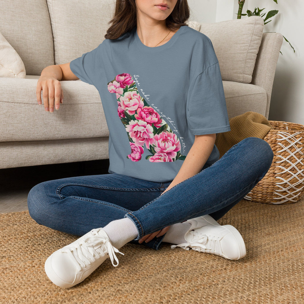 Dogs Make Everything Better wht t-shirt
