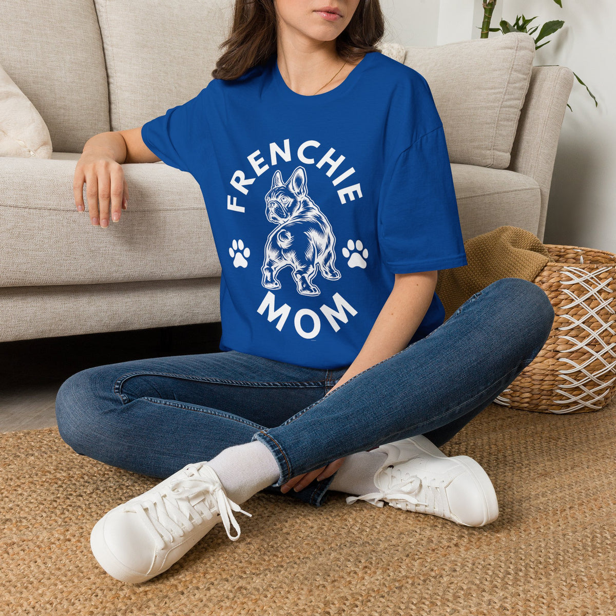 FRENCHIE MOM wht T SHIRT