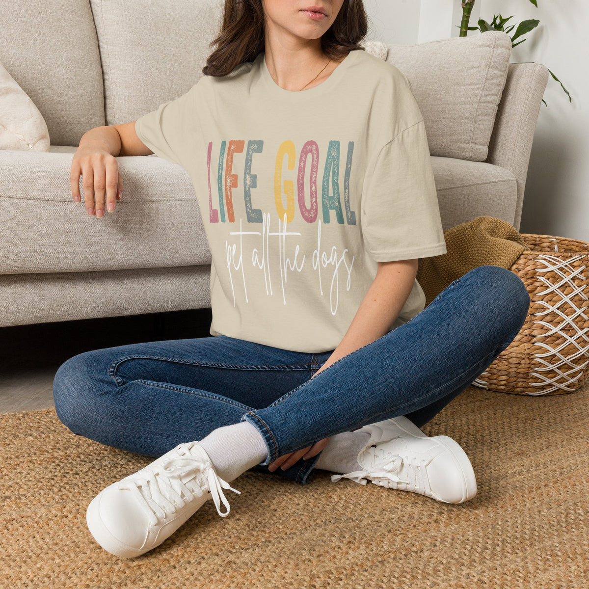 Life Goal Pet All Dogs wht t-shirt
