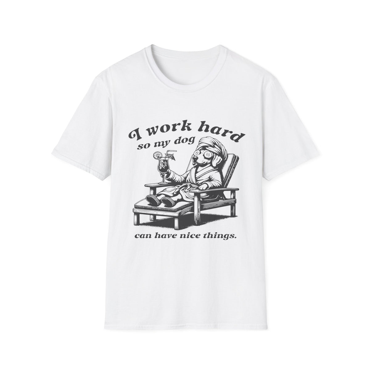 I Work Hard blk t-shirt