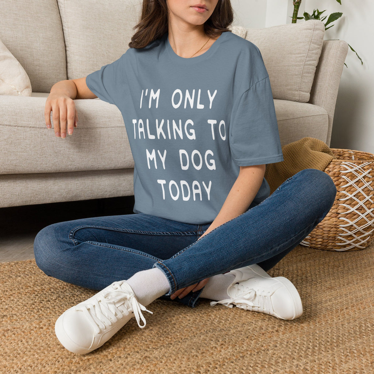 Talking to Dog Today wht t-shirt