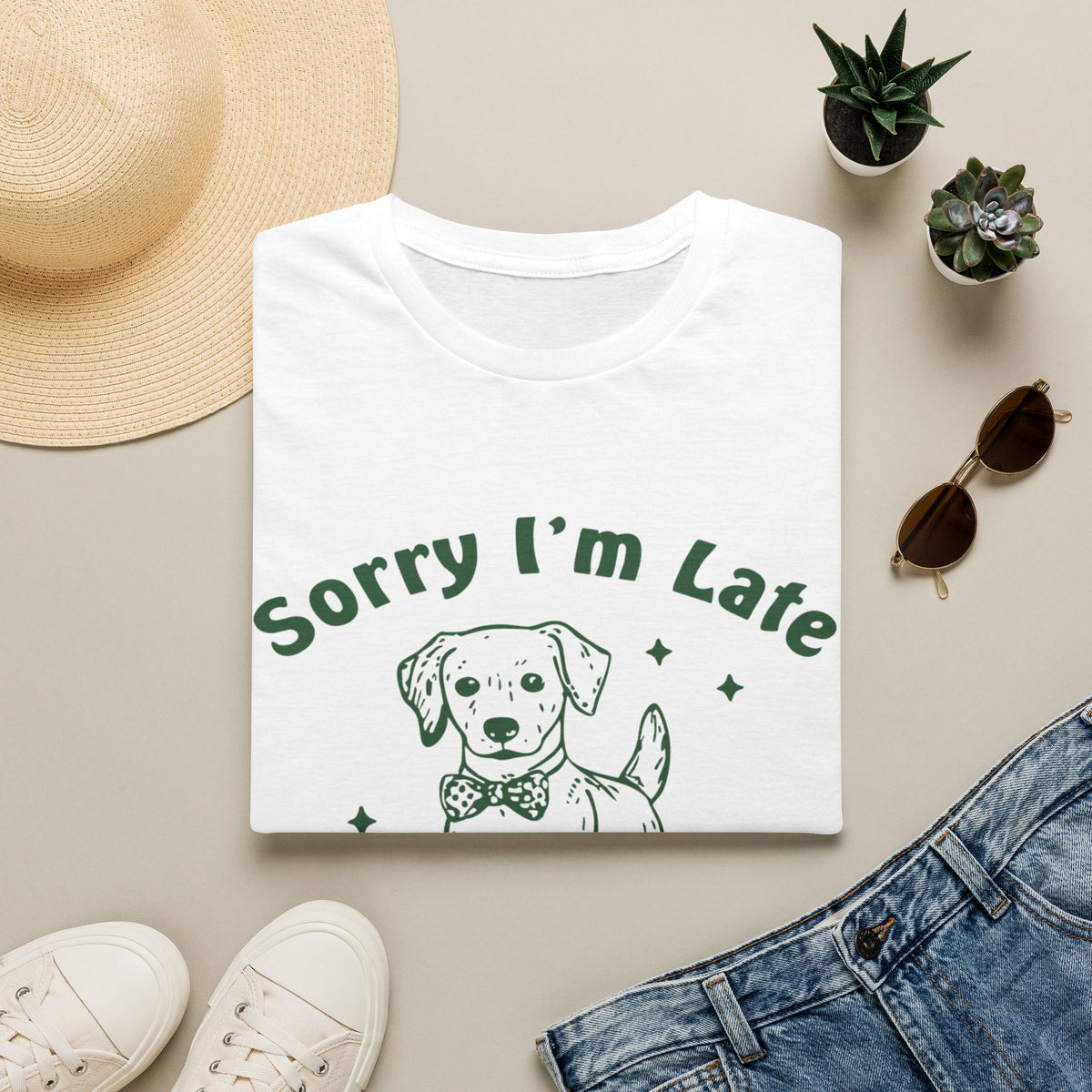 Sorry Im Late grn t-shirt