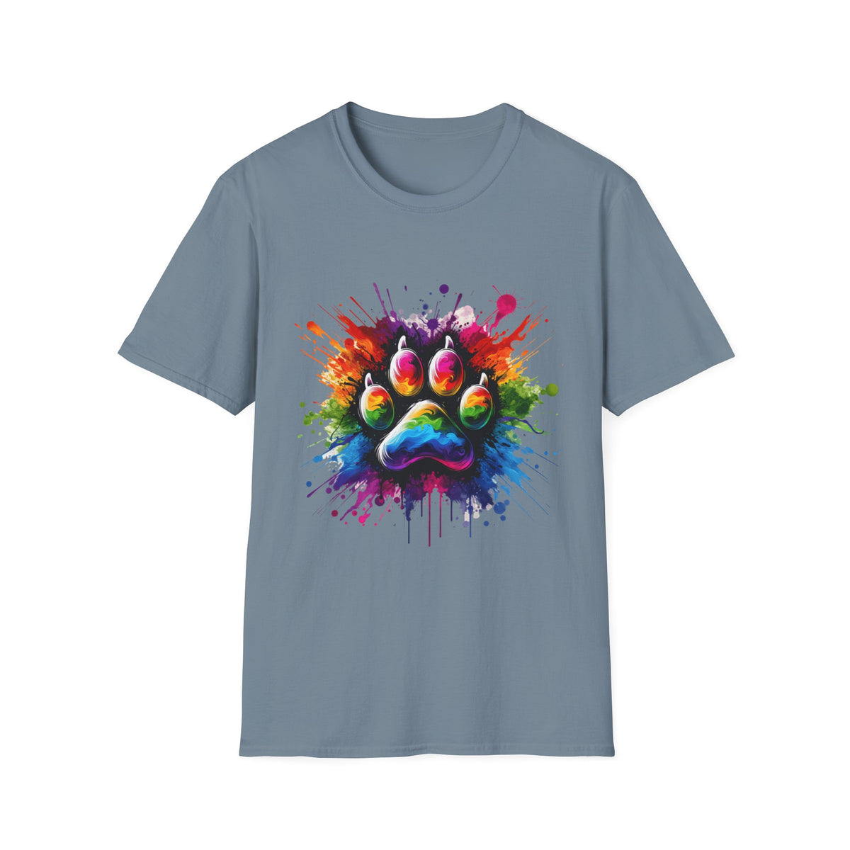 Paint Splater Paw Print t-shirt