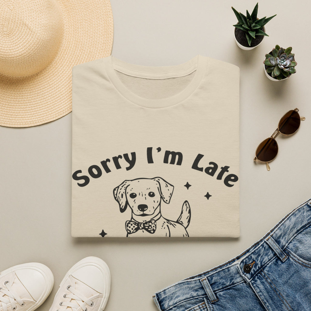 Sorry Im Late blk t-shirt