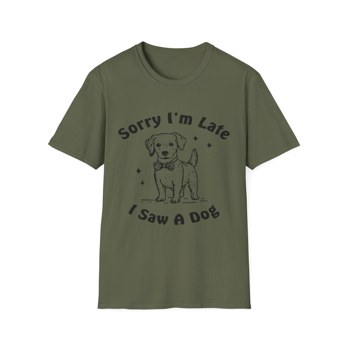 Sorry Im Late blk t-shirt