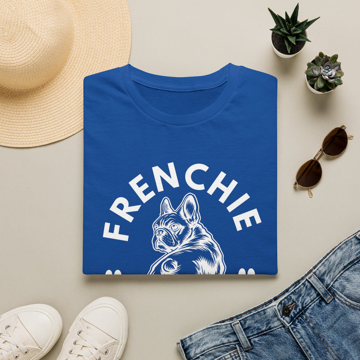 FRENCHIE MOM wht T SHIRT
