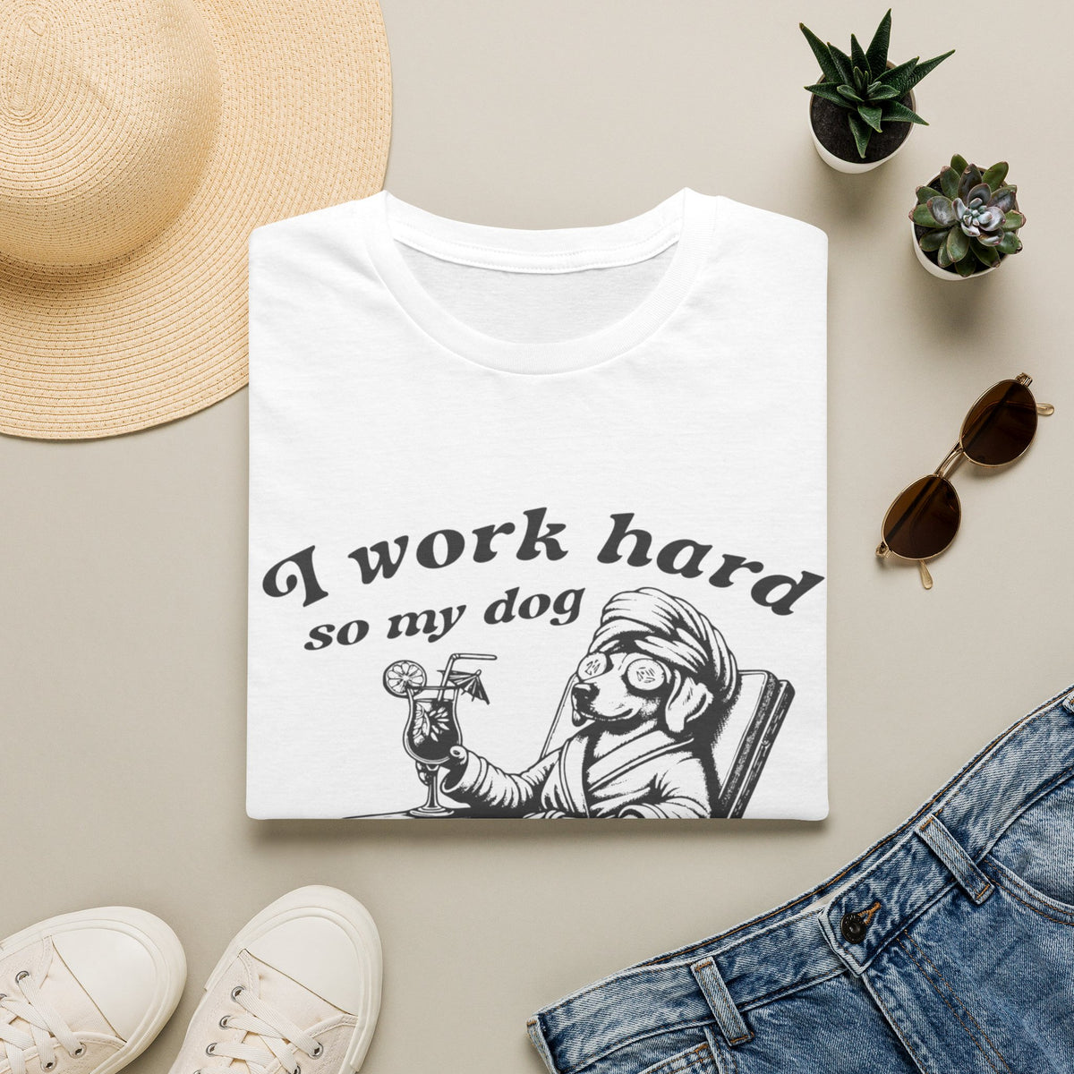 I Work Hard blk t-shirt