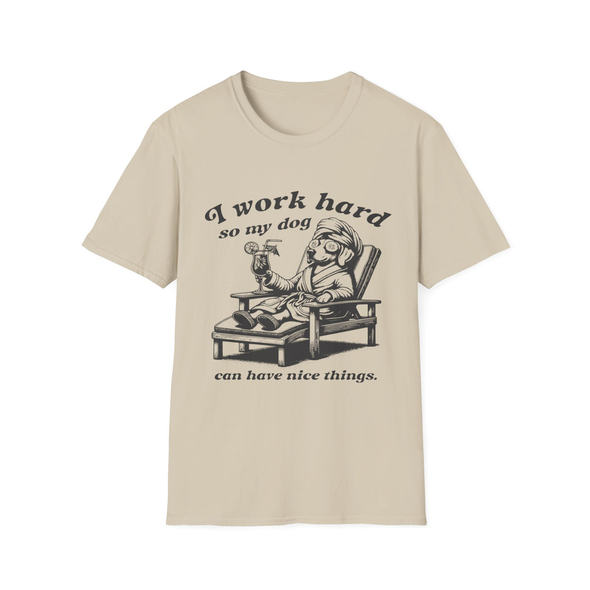 I Work Hard blk t-shirt