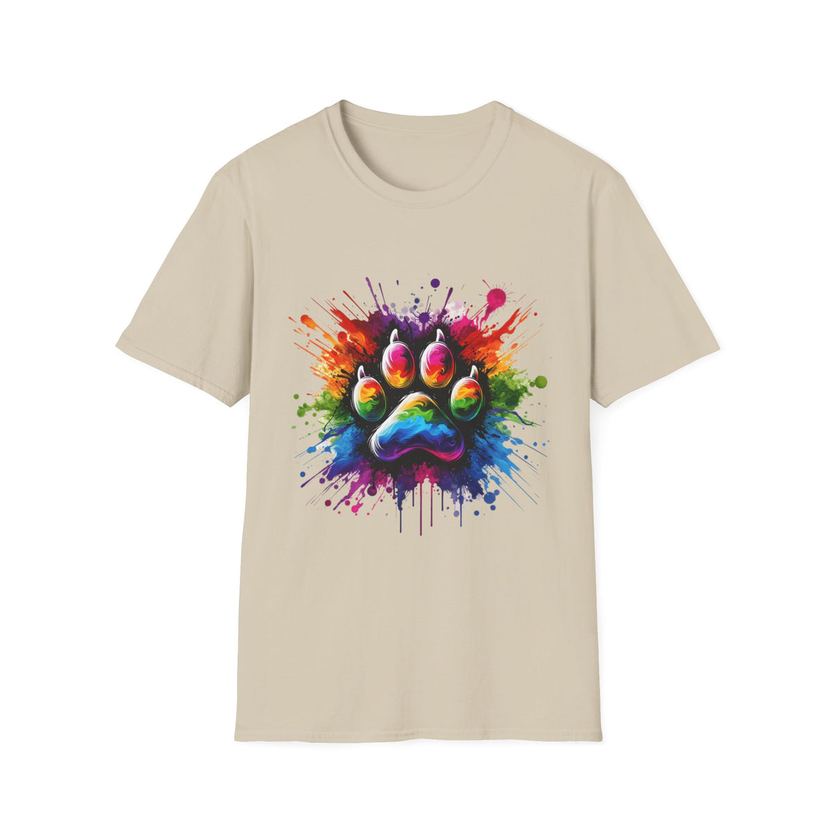 Paint Splater Paw Print t-shirt