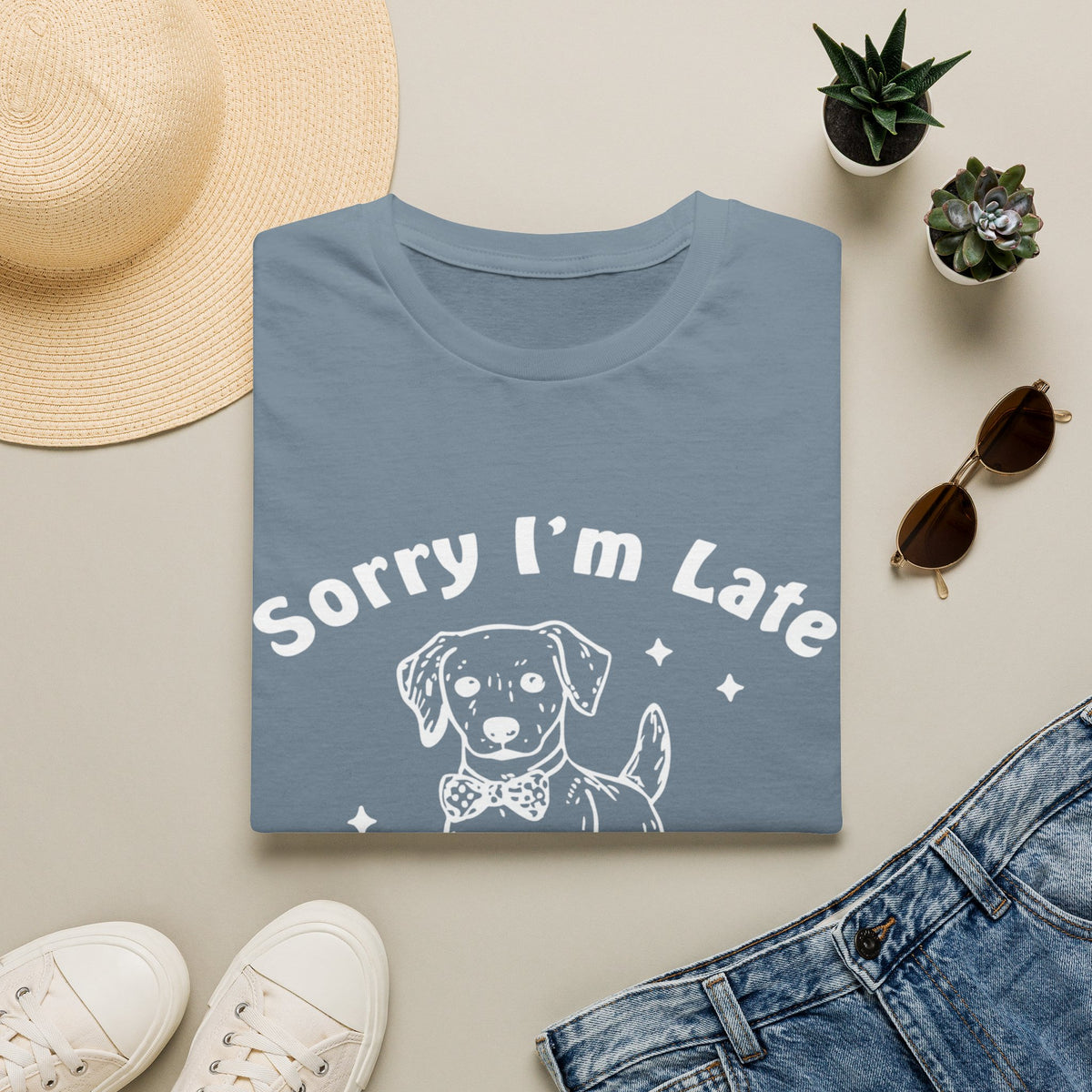 Sorry Im Late wht t-shirt