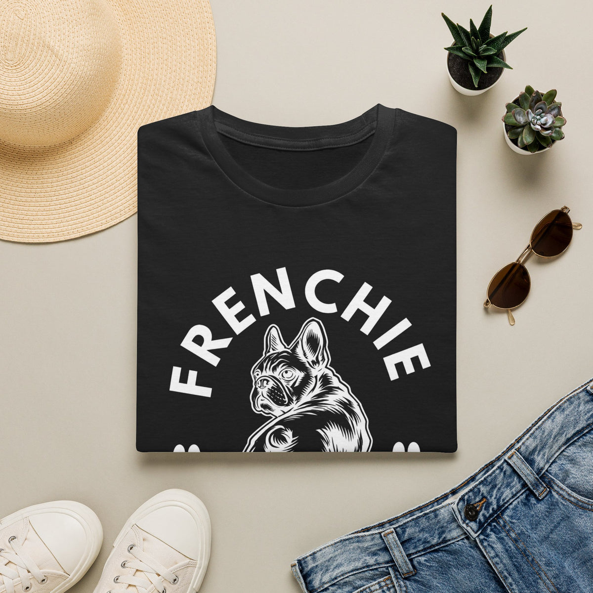 FRENCHIE MOM wht T SHIRT