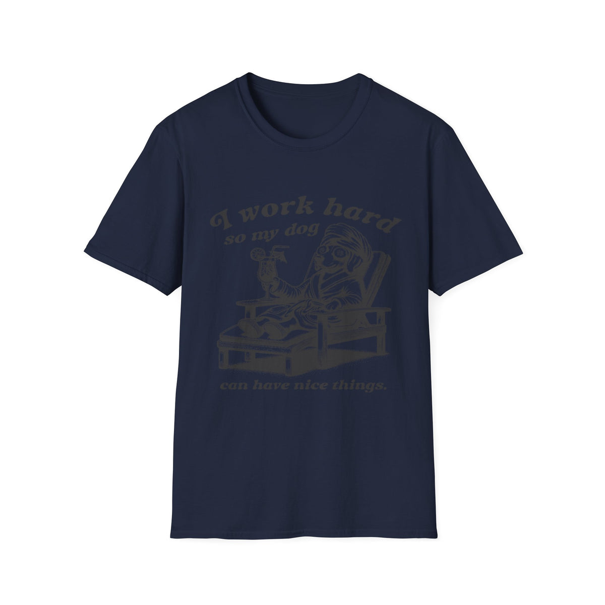 I Work Hard blk t-shirt