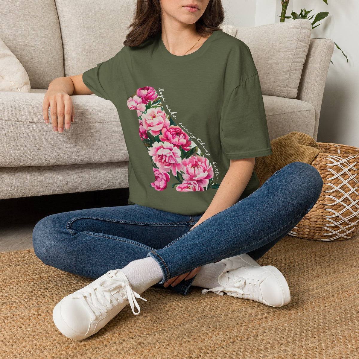 Dogs Make Everything Better wht t-shirt