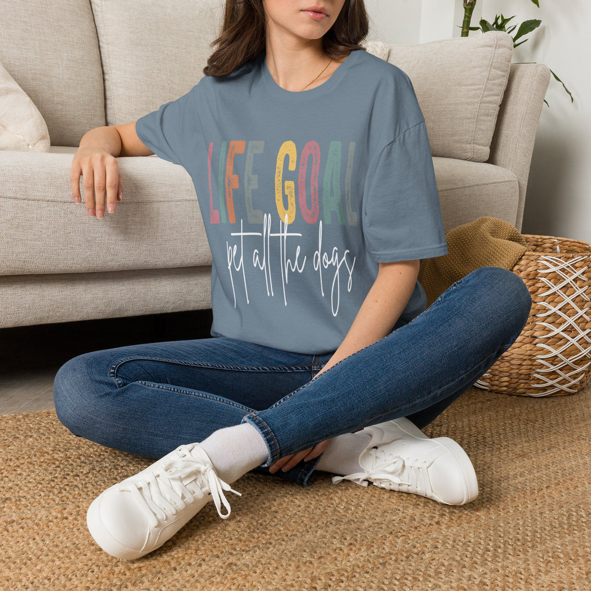 Life Goal Pet All Dogs wht t-shirt