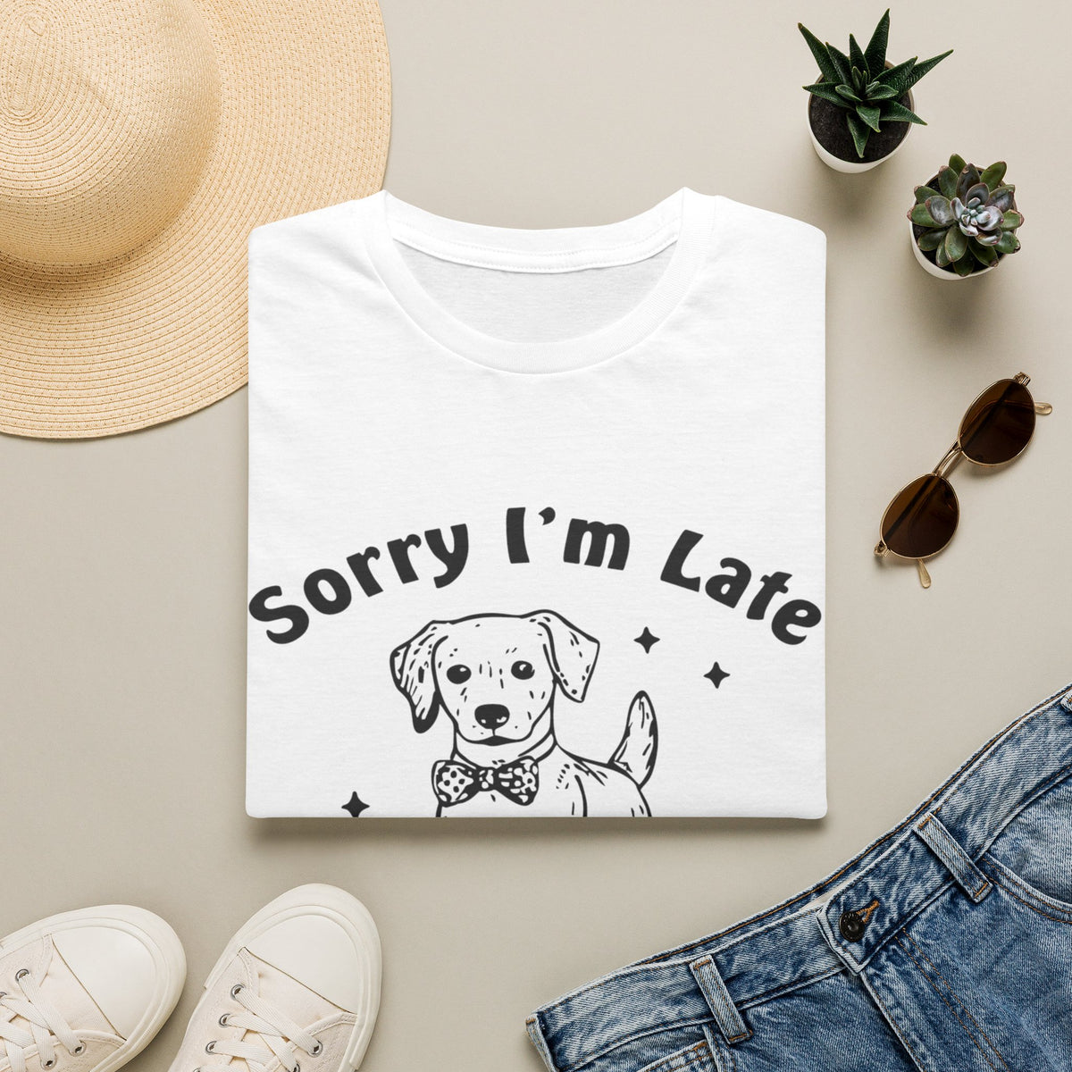 Sorry Im Late blk t-shirt