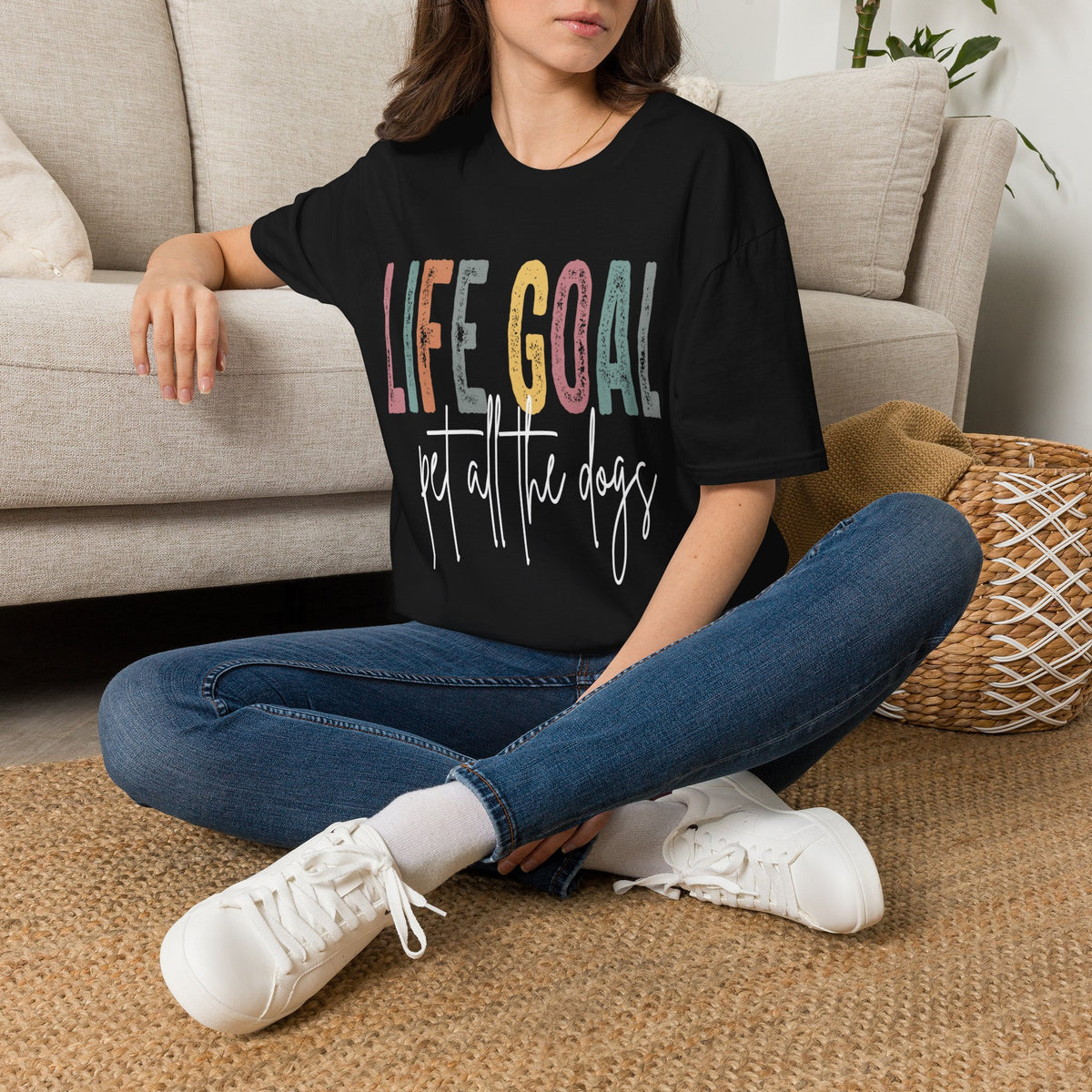 Life Goal Pet All Dogs wht t-shirt