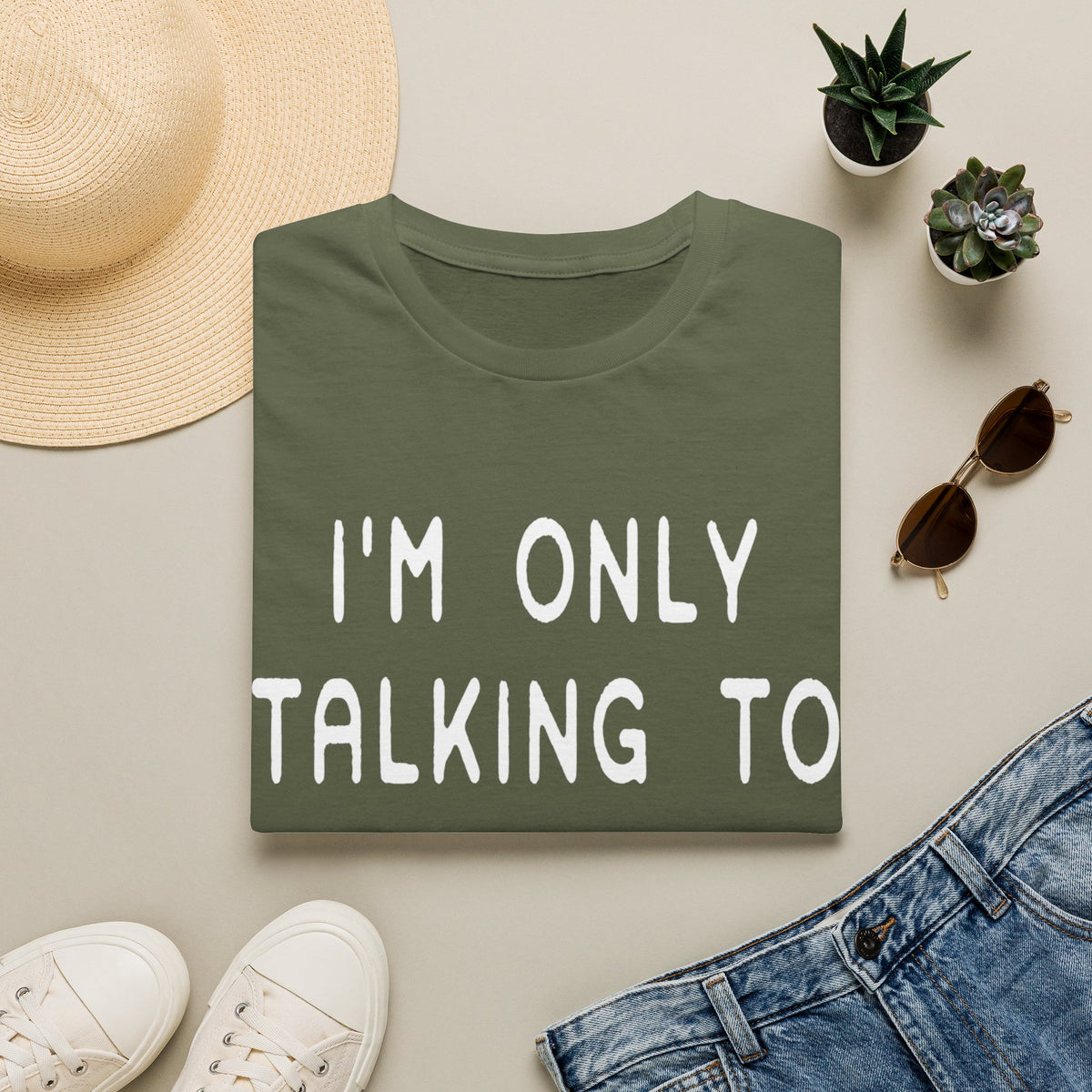 Talking to Dog Today wht t-shirt