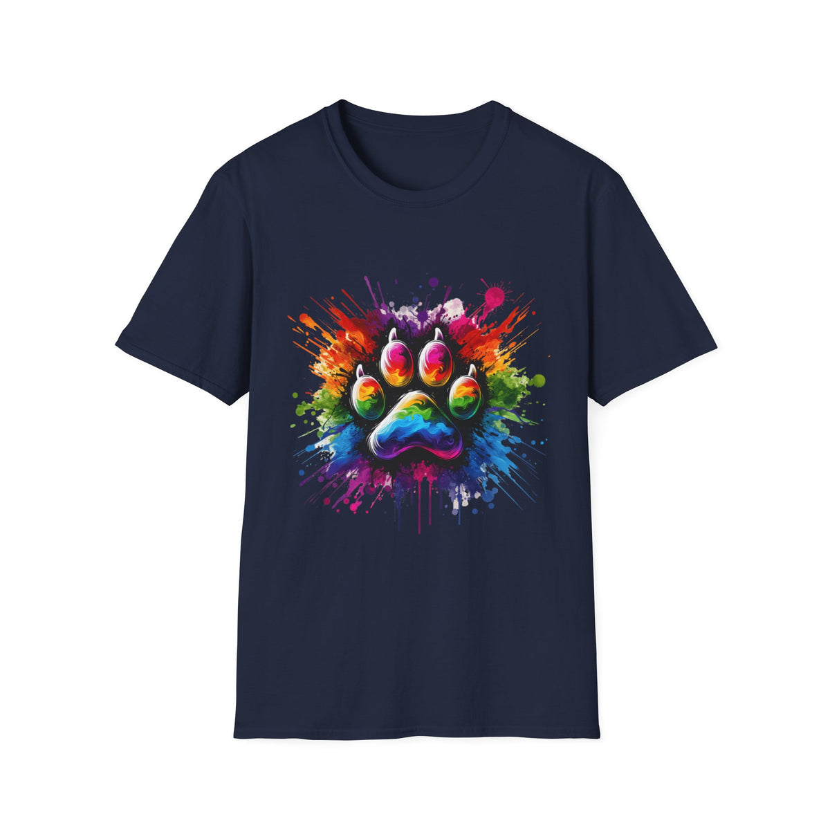 Paint Splater Paw Print t-shirt