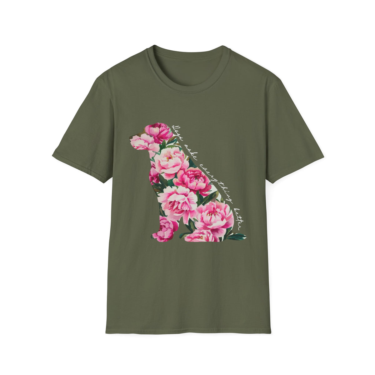 Dogs Make Everything Better wht t-shirt