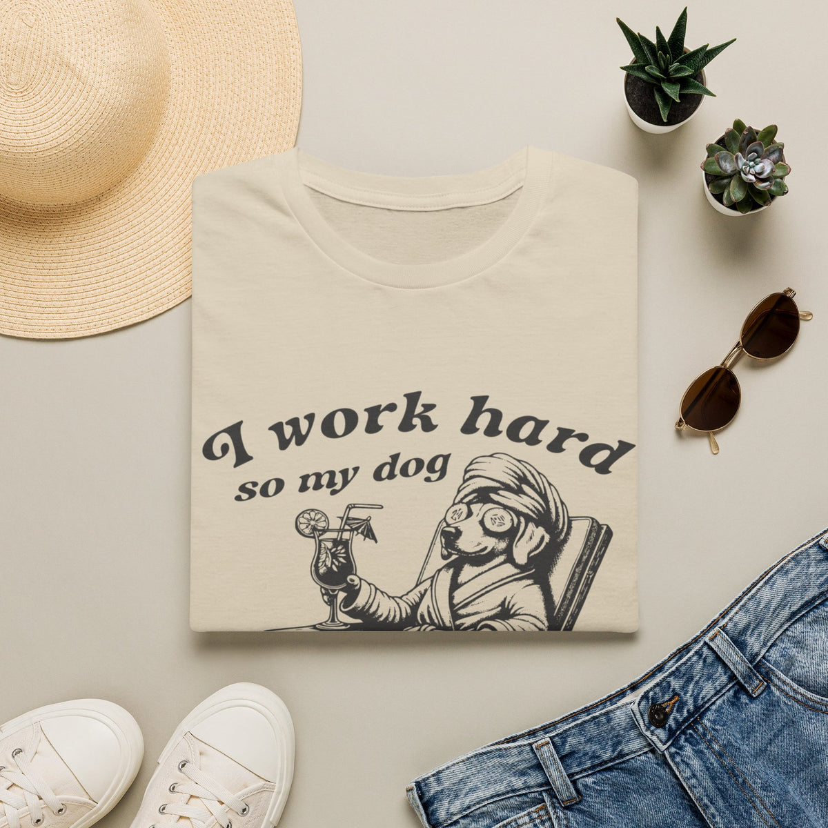 I Work Hard blk t-shirt