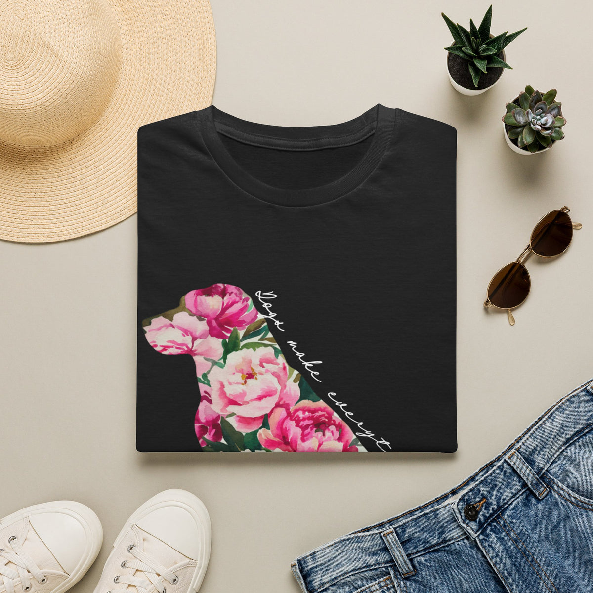 Dogs Make Everything Better wht t-shirt