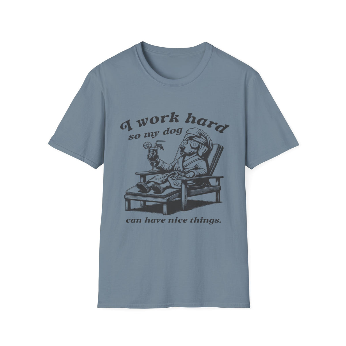 I Work Hard blk t-shirt